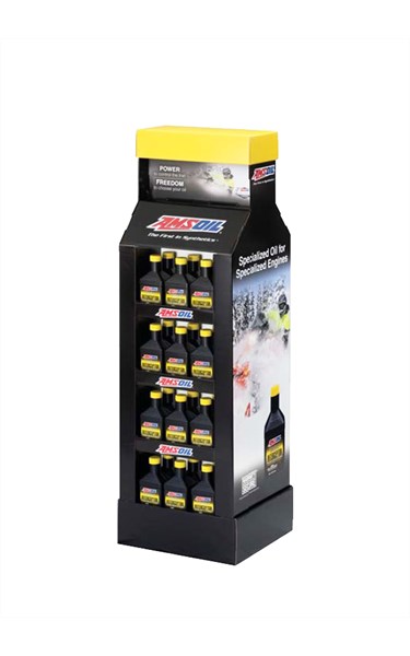 Торговая полка-стенд картонная AMSOIL "Масла для снегоходов"