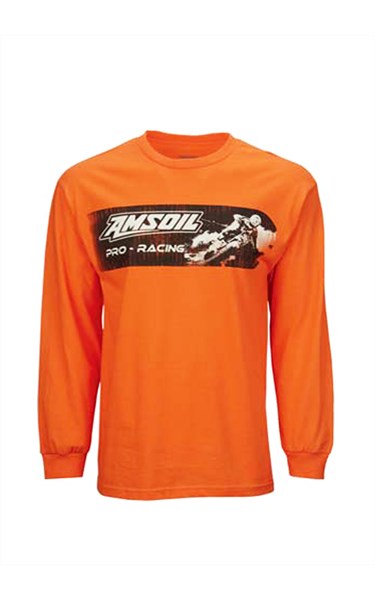 Футболка с длинным рукавом оранжевая AMSOIL Moto Racing, разм. XL