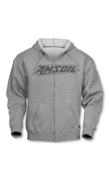 Куртка  с накладными карманами (худи) серая AMSOIL, разм. XL